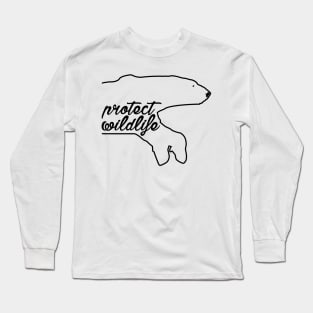 protect wildlide - polar bear Long Sleeve T-Shirt